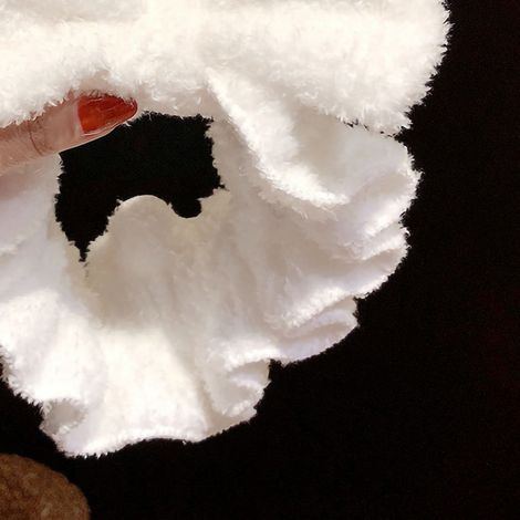 Bandeau de toilette blanc nœud, doux et élastique, léger pour soin visage, lavage, maquillage, bande cheveux confortable, peau délicate, look mignon, accessoire salle de bain. (1/4)