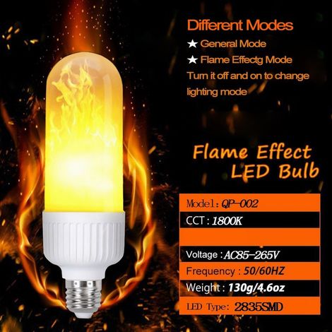 Trade Shop - GLÜHBIRNE LED LAMPE GLÜHBIRNE FLAMMENEFFEKT FEUER BEWEGUNG E27 ANSCHLUSS 5W WATT - (1/4)
