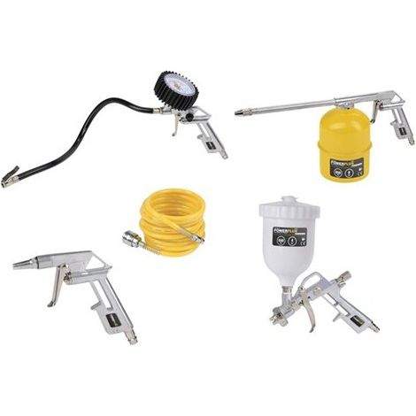 Set di 5 accessori per compressore a sgancio rapido powair0020 powerplus (1/5)