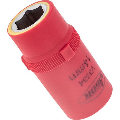 VIGOR Douille VDE à carré creux 12,5 mm (1/2") profil hexagonal 14 mm, L 55 mm (1/2)