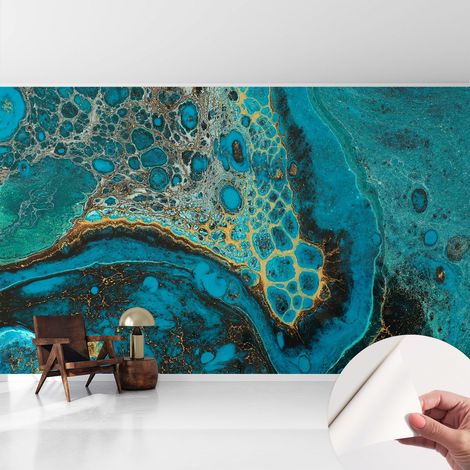 Papier peint autocollant avec imprimé pour décoration intérieure pour rénovation a motif Structure abstraite 416x254 cm (1/5)