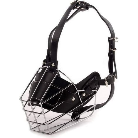 Muselière métallique Supet pour chiens Muselière en cuir pour grands chiens Mâchoire et sentiment de sécurité pour la plupart des chiens (1/5)