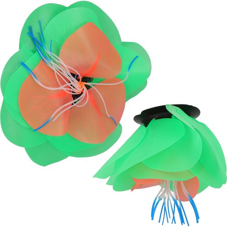 Décoration de Fluorescent Lotus en Silicone pour Aquarium Plantes Aquatiques Vertes Artificielles pour Décoration de Piscine - AUTRES (1/5)