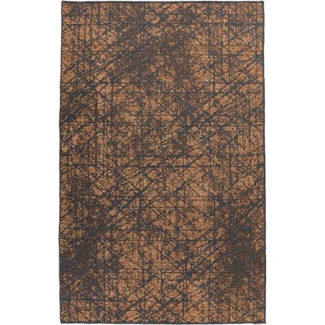 Tapis Tissé à Poils Courts Vintage "Kalevi" Jaune 80 x 150 cm (1/5)