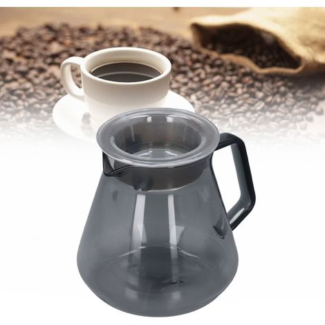 Cafetière grise électroplaquée, cafetière en verre borosilicate haute résistance, cafetière en verre, cafetière à filtre manuelle, bouilloire, filtre barista 500 ml (1/5)