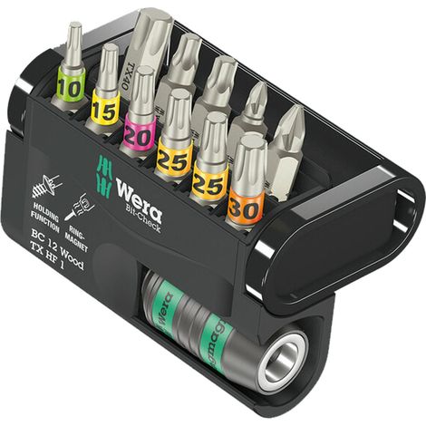 Wera Set Bit-Check 12 set di attrezzi professionale legno (1/2)