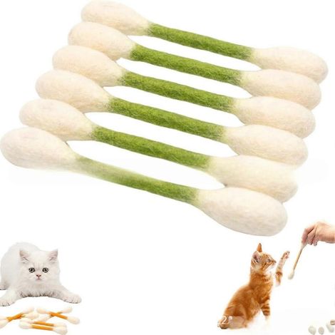 6er-Pack riesige Wattestäbchen-Katzenspielzeuge mit Bio-Katzenminze – robuste, interaktive Kauspielzeuge gegen Langeweile und für Bewegung, zur Linderung von Angstzuständen und zur Unterstützung der V