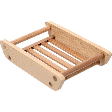 Plateau Bain avec Barres Support Solide pour Porte Éponge Salle de Bain Auto Drainant Étagère pour Lavabo et Maintien Sec et Propre (1/5)