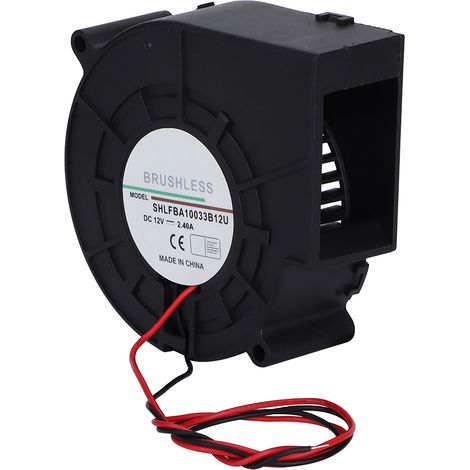 Soufflante de refroidissement à turbine à double roulement à billes pour pique-nique camping matériel de chauffage barbecue 12V 2.4A (1/5)