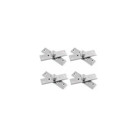 VURAHOME - Charnières Pivot Porte à Rotation Cachée de 360 Degrés 4 PCS Pivot Hinge for Door Charnière de Porte Supérieure Inférieure en Bois à Charnière en Acier Inoxydable épaissies pour Armoire Fen (1/4)