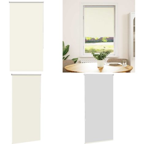 vidaXL Verdunkelungsrollo Cremeweiß 85x175cm Stoffbreite 80,7 cm (1/5)