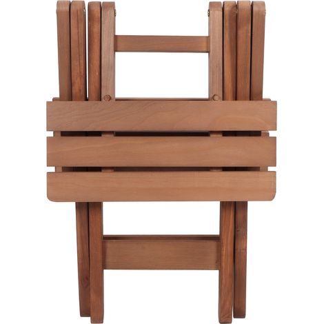 Tabouret pliant en bois massif design moderne stable et durable pour intérieur extérieur 36x44x36cm (1/5)