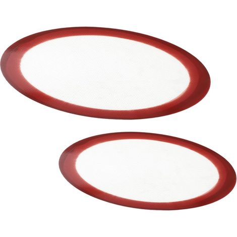 Ensemble de Tapis de Cuisson Ronds en Silicone Antiadhésif 12 Pouces Lot de 2 pour Pâtisserie et Cuisson au Four Réutilisables'-'- (1/5)