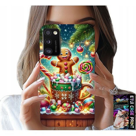 Custodia per Samsung Galaxy A41 - motivi natalizi a tema pan di zenzero + vetro (1/5)