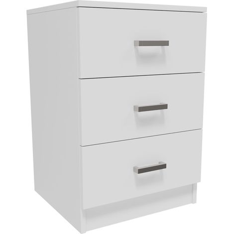 Cómoda blanca CR3-loft-3S, pequeña y práctica, con estante para ropa y juguetes. (1/5)