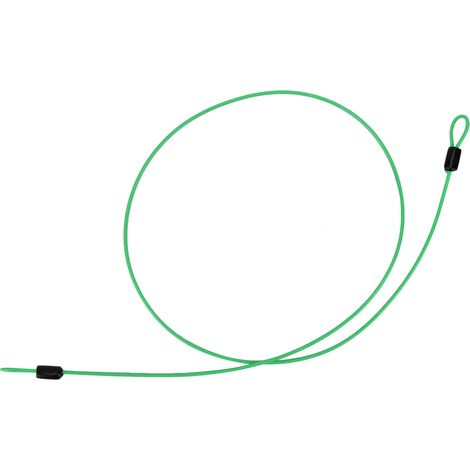 Antivol de vélo/scooter en fil d'acier interne et boucle de sécurité externe en plastique (vert) (1/5)