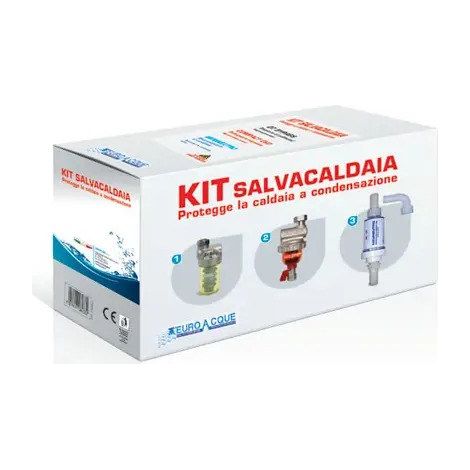 EuroAcque Kit Salvacaldaia 1 Defangatore Filtro Magnetico Dosatore Polifosfati Neutralizzatore Condensa (1/4)