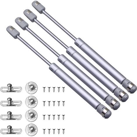 4Pcs Verin Hydraulique, Amortisseur Porte Placard, Charnière Porte Placard, Ressort de Compression, Quincaillerie de Placards pour Levage Porte Armoire Meuble Cuisine Penderie à Chambre (1/5)
