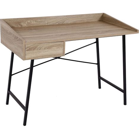 Tavolo per computer da ufficio con cassetto portaoggetti 98x114x60 cm aspetto rovere BUR04107