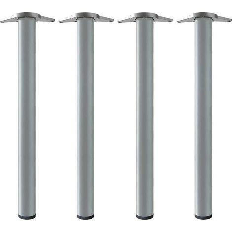juego de 4 patas modelo neiva para mesa 60ø h710 acabado gris metal