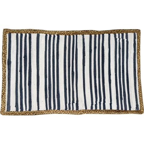 Eingangsteppich, 50 x 80 cm, 100 % Jute, modernes Design, Heimtextilien, elegante Dekoration, rutschfester Teppich