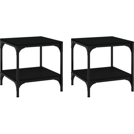 Maison Exclusive - Tavolini 2pz Nero 40x40x40 cm in Legno Multistrato