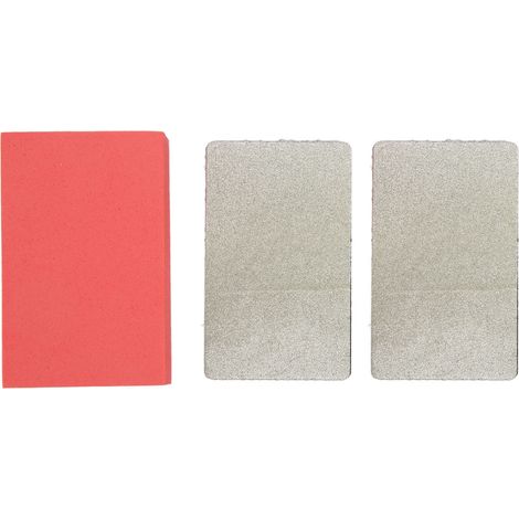 Lot de 2 plaquettes de polissage diamant 120 grains pour béton et verre, bloc abrasif à main (1/5)
