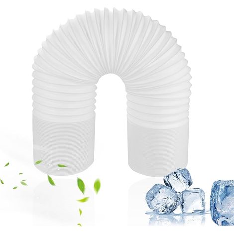 3 Mètres PP Tuyau pour Climatiseur Mobile, 150 mm Extensible Mobile Air Conditionné Tuyau D'échappement Chaleur D'échappement en Acier CCW Filetage de évent pour La Réparation de Conditionneur (1/5)