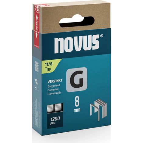 Agrafes en fil plat de type 11, longueur 8 mm, 1200 pièces (1/4)
