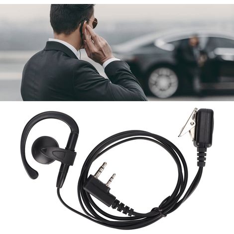 Écouteur Radio Bidirectionnel en Forme G avec Micro Ligne pour Kenwood Baofeng (1/5)