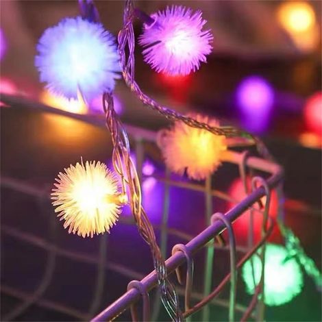 Boule Lumineuse De Noël - Guirlande À Led Avec Mode Fixe Et Clignotant - Pour Arbre De Noël Porte Fenêtre Intérieur Extérieur - 10 Led - 1,5 M - Alimentation Sur Piles (1/5)