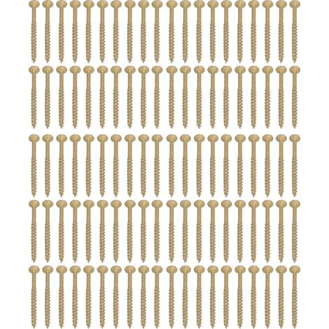 Lot de 100 vis autoforeuses tête fraisée T25 étoile demi-filet 4,8x75mm pour menuiserie et fixation bois (1/5)
