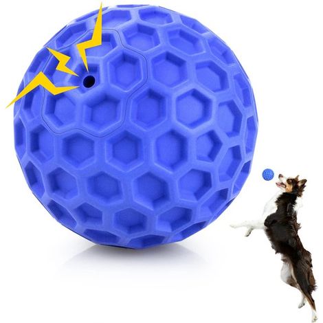 Una palla per cani indistruttibile e rumorosa che riduce l'ansia, pulisce i denti e funge da giocattolo interattivo da masticare anche per cani con mascelle forti. (1/5)
