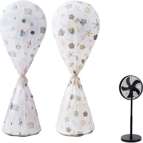 Housse de protection pour ventilateur sur pied - Lot de 2 - 148 x 60 cm (1/5)