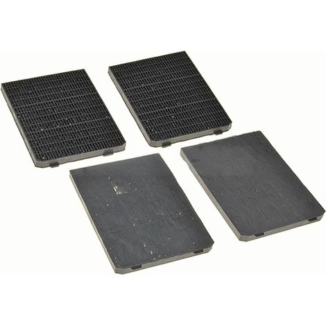 Kit 4 Filtros Carbón Activo Teka CNL 6400  Medidas 183x136 mm  Recambio 6180125  Filtro de Olores para Campana Recirculación