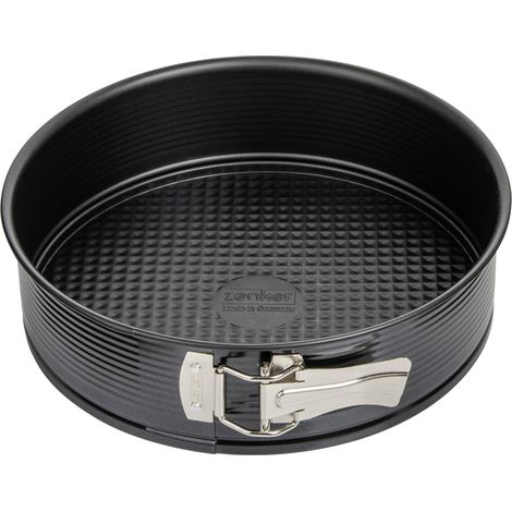 Zenker Stampo Tortiera apribile 1 fondo Ø24x6,5cm Carbon Steel rivestito in antiaderente Teflon Classic Temp Max 230°C Linea Black Metallic (1/5)