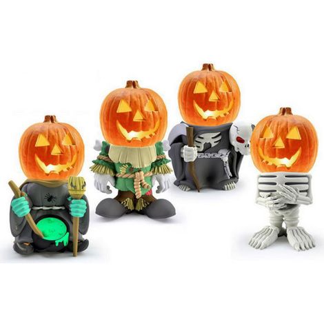 Kürbis aus Kunstharz, Ritter, Halloween-Dekoration, leuchtende Laterne, Tischnachtlicht, Lampe fürs Kinderzimmer, Veranda (1/5)