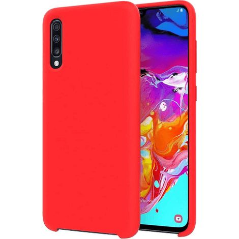 Funda silicona Samsung Galaxy A70 textura suave  Rojo (1/3)