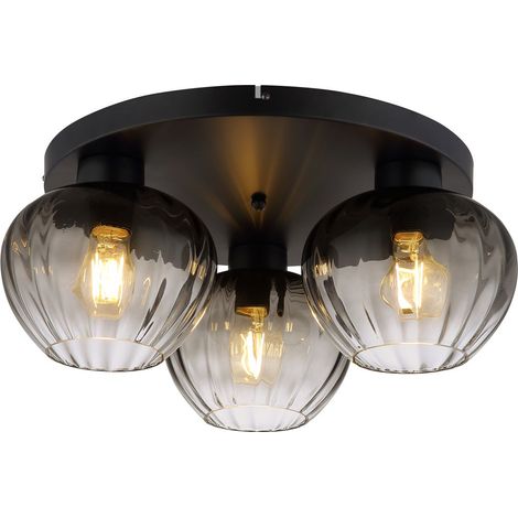 Globo - plafón - TOY - negro - vidrio - Ø 45cm - E27 - 60130308