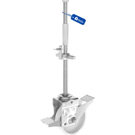 Roulettes échafaudage avec frein galvanoplastie Ø38 x 500 mm – capacité 1000 kg roues pivotantes robustes pour travaux de chantier – GeZu Impex