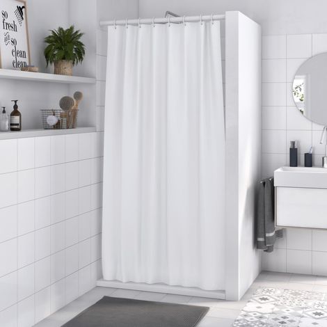 Paraschizzi -Vorhang für feste Farbe Dusche 240x200 cm - white