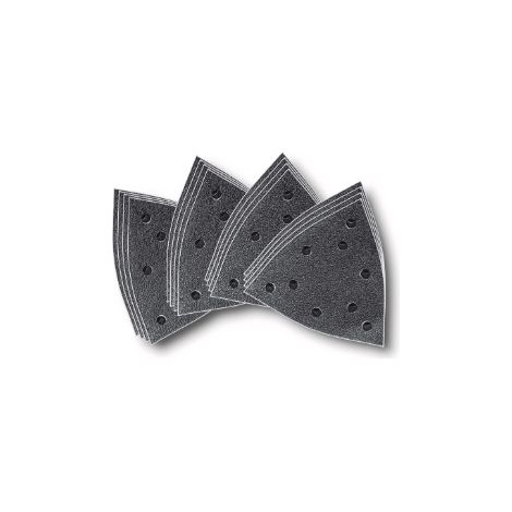 16 FOGLI ABRASIVI FORATI TRIANGOLARI GRANE MIX 130 MM