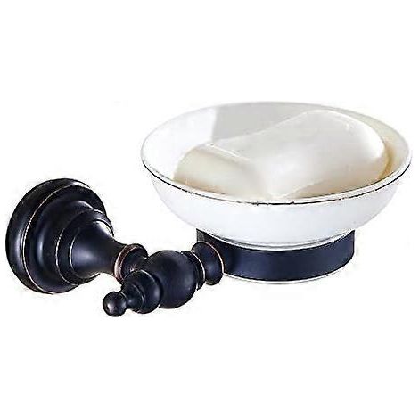 Porte-savon individuel, style vintage rétro, en laiton antique, bronze, mural, pour salle de bain, douche, cuisine, toilettes (1/5)