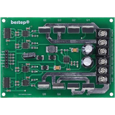 Doppelmotortreibermodul, Hochleistungs-H-Brücken-Gleichstrommotor-Controllerplatine mit Bremsfunktion