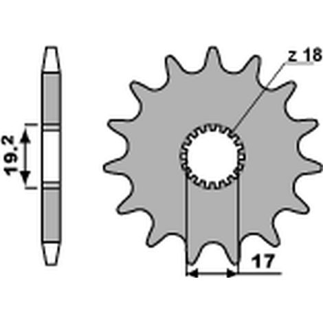 Piñón delantero PBR 515 13 Garelli 50 Acero Duradero Fuerte Ligero