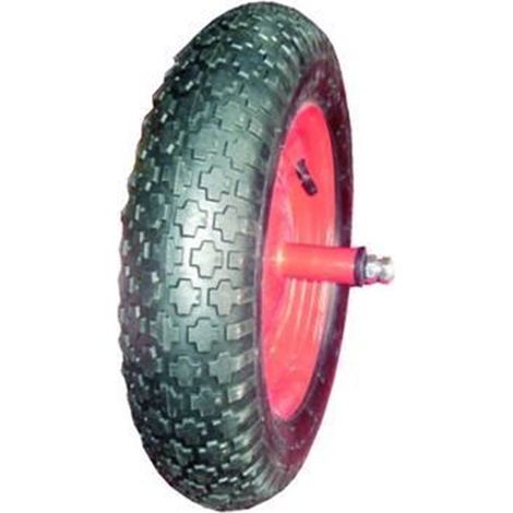 Ruota Per Carriola Pneumatica Con Carrarmato Perno Mm.12X210 - perno mm.12x210, interasse mm.150 (1/3)