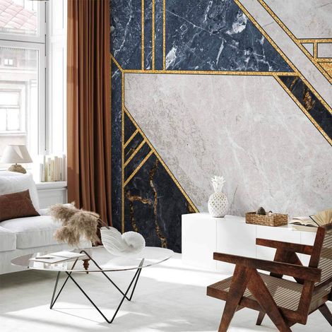 Tapete artgeist geometrisch gold 350x256 cm