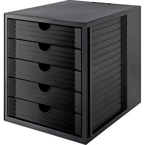[GEBRAUCHT] B-Ware Han Systembox Karma Schubladenbox Schwarz Din A4 Din C4 Anzahl Der Schubfächer 5