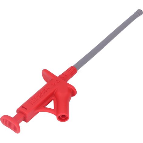 Câbles de test à pince crocodile, multimètre, courant automatique, flexibles, prise banane 4 mm J.30042 (rouge) (1/5)