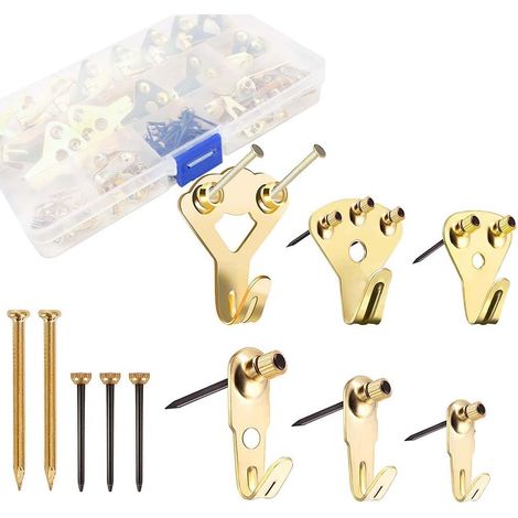 Lot de 20 crochets en métal pour cadre photo et accessoires de quincaillerie